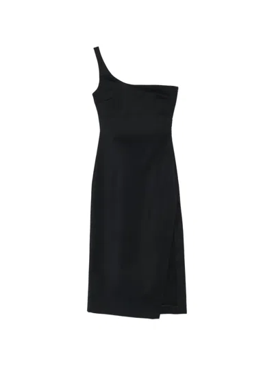 Coperni One-shoulder Midi Dress In Black