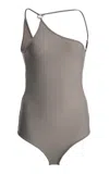 Coperni One-shoulder Swimsuit In Gray