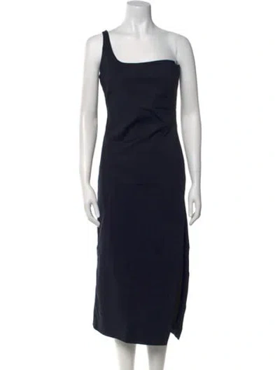 Pre-owned Coperni One-shoulder Long Dress In Black