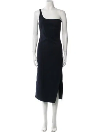 Pre-owned Coperni One-shoulder Long Dress In Blue