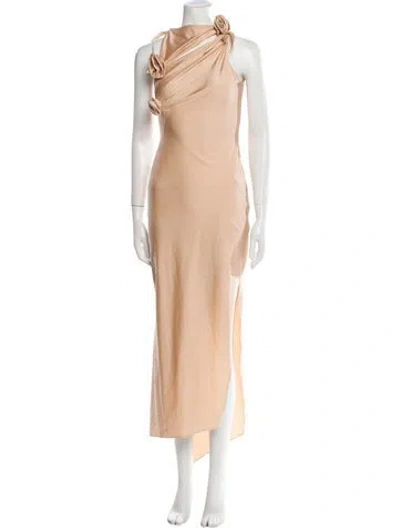 Pre-owned Coperni One-shoulder Long Dress W/ Tags In Neutral