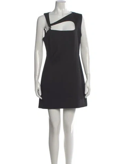 Pre-owned Coperni One-shoulder Mini Dress In Black