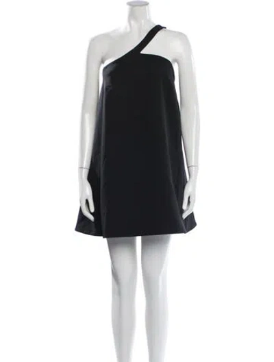 Pre-owned Coperni One-shoulder Mini Dress In Black
