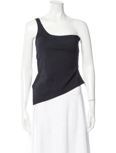 Pre-owned Coperni One-shoulder Sleeveless Top In Blue