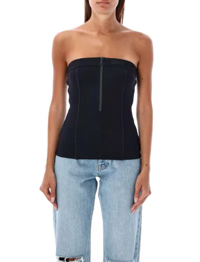 Coperni Open Back Top Bustier In Black