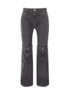 Coperni Paneled Mid-rise Straight-leg Jeans In Black