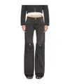 Coperni Gray Open Knee Jeans In Black