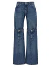 Coperni Flared Denim Trousers With Cut-out Detail