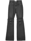 Coperni Mid-rise Wide-leg Jeans In Black
