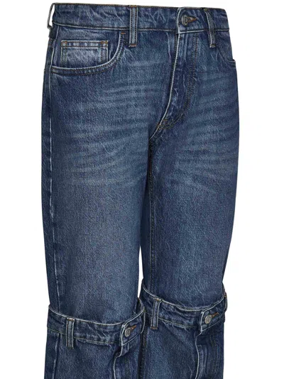 Coperni Open Knee Jeans In Blue
