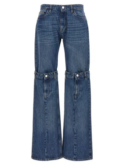 Coperni Open Knee Jeans In Blue