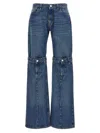 Coperni Light Blue Jeans With Open Knee In Blue