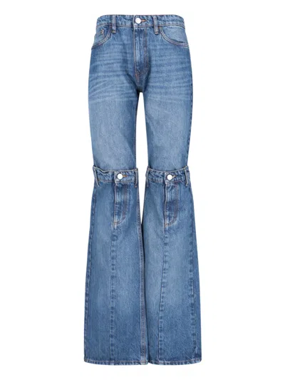 Coperni 'open Knees' Bootcut Jeans In Blue