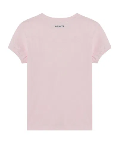 Coperni Open-necked Black Shirt In Pink