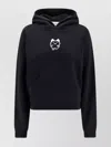 Coperni Organic Cotton Hooded Sweatshirt Featuring Embroidery In Black