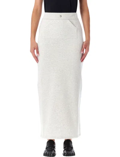 Coperni Organic Cotton Jogging Skirt In Grey