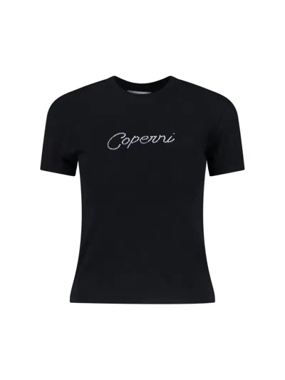 Coperni Organic Cotton Polo T-shirt In Black