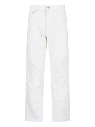 Coperni Organic Cotton Straight-leg Jeans In White