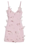 Coperni Scuba Butterfly Slip Dress In Pink