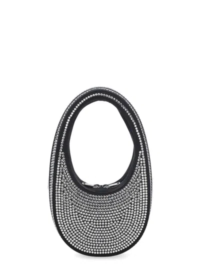 Coperni Mini Swipe Embellished Top Handle Bag In Black