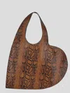 Coperni Heart Sneakeskin-effect Shoulder Bag In Multicolor