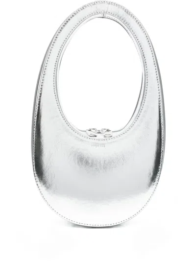 Coperni Oval-frame Leather Shoulder Bag In Gray