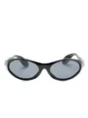 Coperni Oval-frame Sunglasses In Black