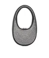 Coperni Mini Swipe Embellished Top Handle Bag In Black