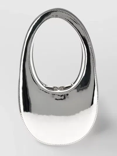 COPERNI OVAL METALLIC TOP HANDLE SHOULDER BAG