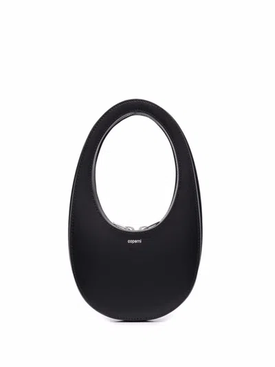 Coperni Oval-shape Black Handbag With Cut-out Handle