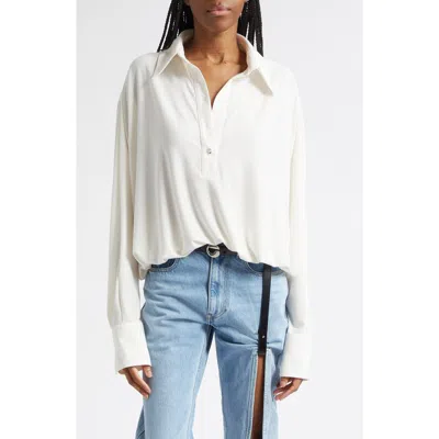Coperni Oversize Draped Bodysuit In White