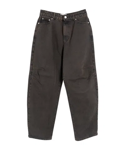 Coperni Oversized Belted Jeans In Brown