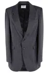 Coperni Single-breasted Long Sleeve Suit Jacket In Gray