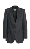 Coperni Oversized Wool Blazer In Grey