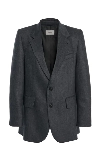 Coperni Oversized Wool Blazer In Grey