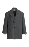 Coperni Oversized Wool Coat In Grey