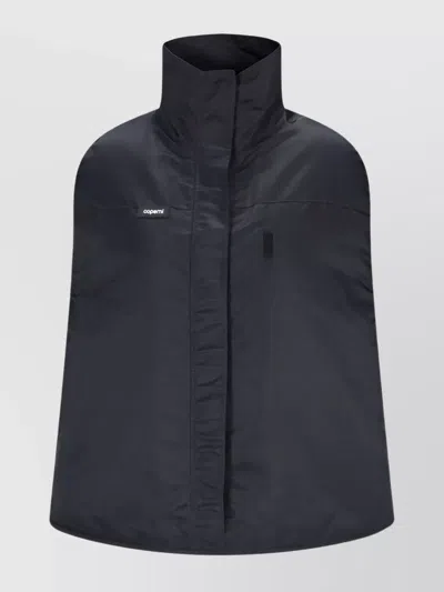 COPERNI PADDED SLEEVELESS CAPE JACKET WITH CUT-OUT PANELS