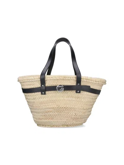 Coperni Palm Medium Tote Bag - Beige In Multi
