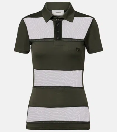 Coperni Striped Sheer Polo Shirt Short Sleeves In Multi