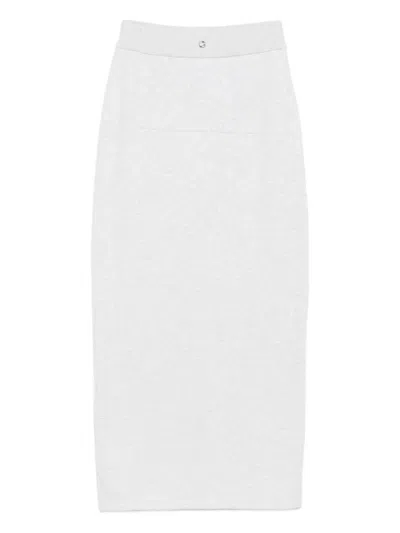 Coperni Panelled Jersey Maxi Skirt In White