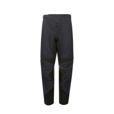 Coperni Bi-material Cotton Trousers In Black