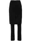 Coperni Low-waist Wide-leg Skirt Trousers In Black
