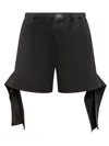 Coperni Knotted Shorts In Black