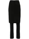 Coperni Low-waist Wide-leg Skirt Trousers In Black