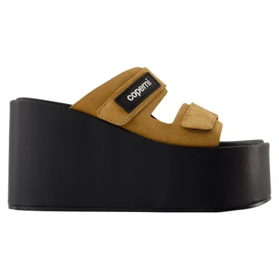 COPERNI PATCH SANDALS - COPERNI - LEATHER - BLACK/BROWN