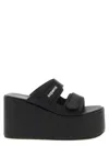 Coperni Patch Wedge Sandal Wedges In Black