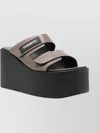 Coperni 100mm Double-strap Platform Sandals In Brown