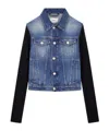 Coperni Patchwork Denim Jacket In Blue
