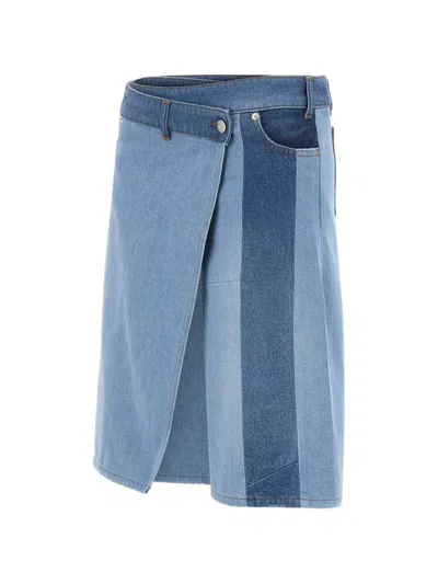 COPERNI PATCHWORK DENIM SKIRT