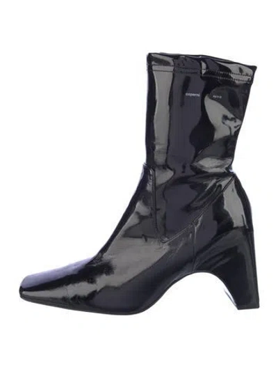Pre-owned Coperni Patent Leather Boots In Blue